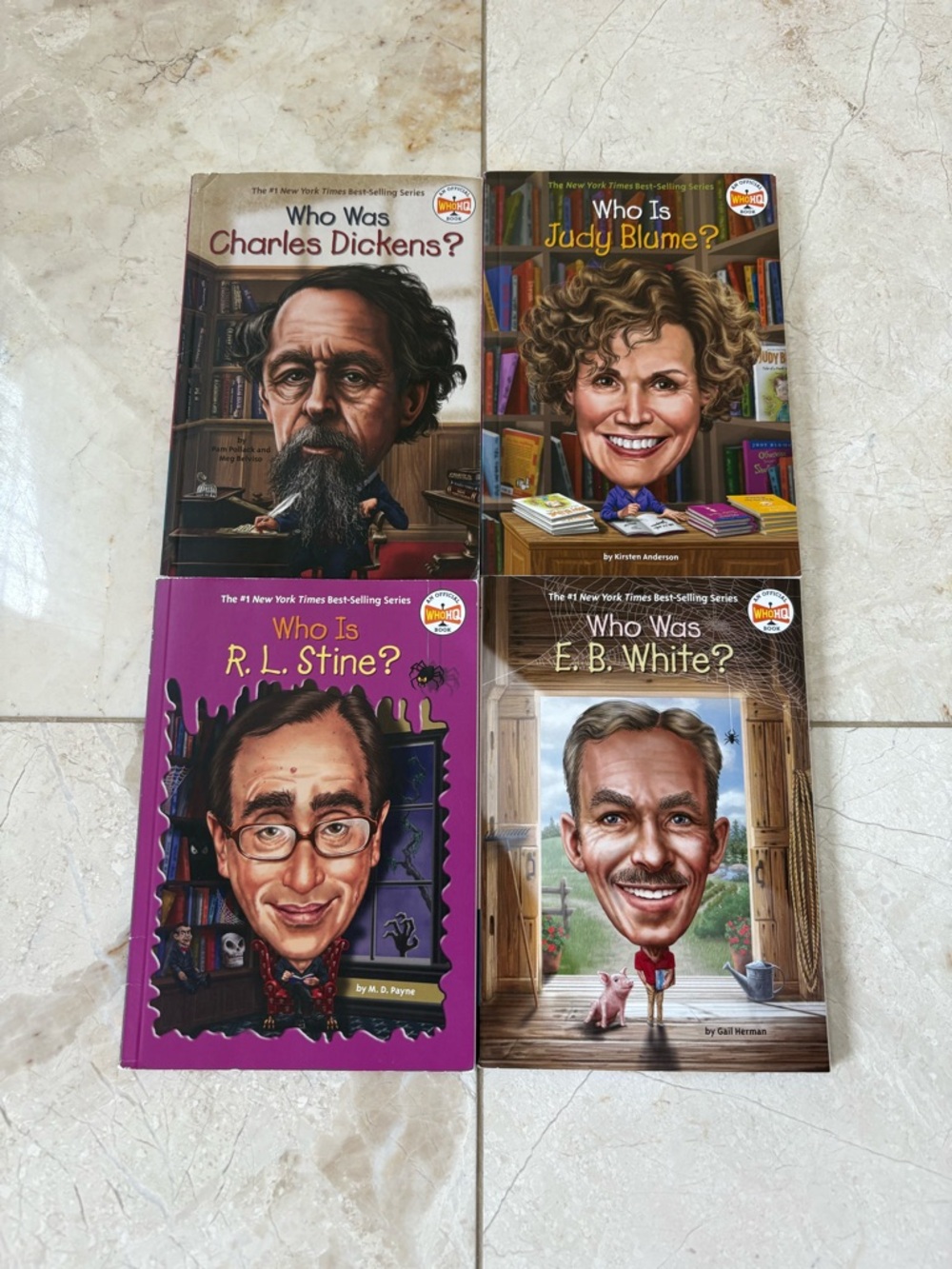 Who Was?/Who Is? Children's Biography Book Lot - Purple, Brown, Blue Covers